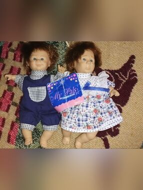 My Pals Floral-Print Girl & Navy Boy Doll Set